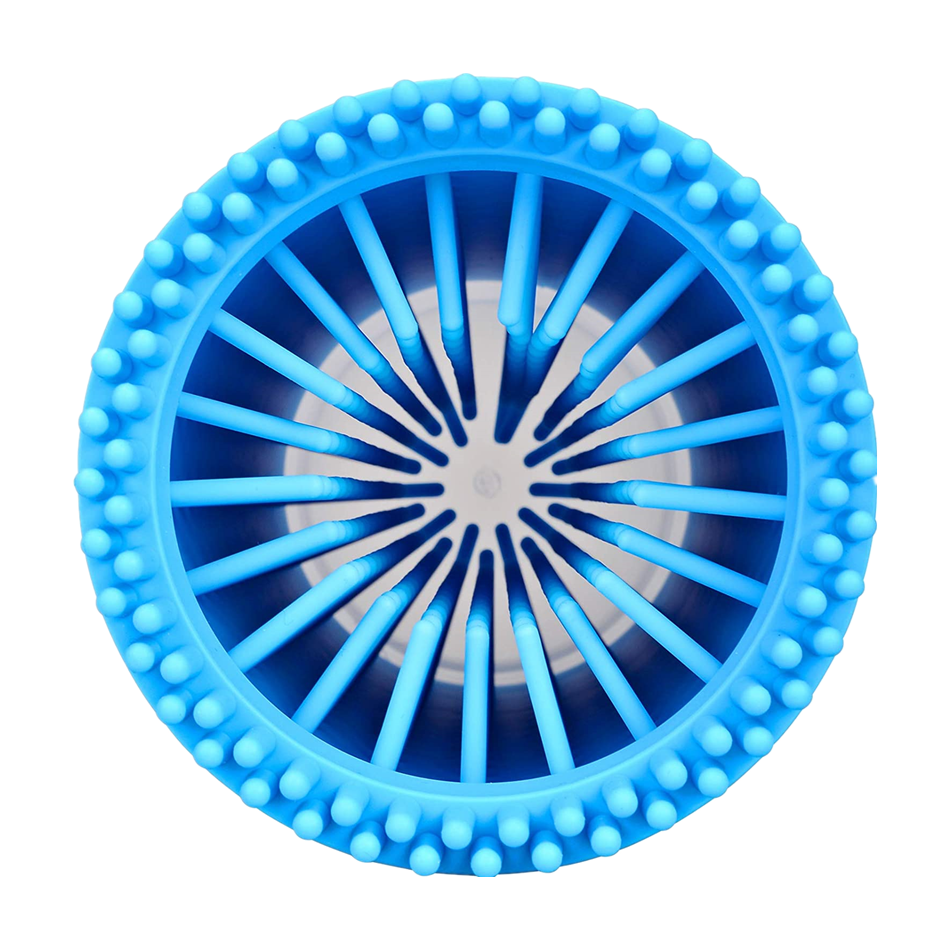Dog paw cleaner cup shown in its available colours