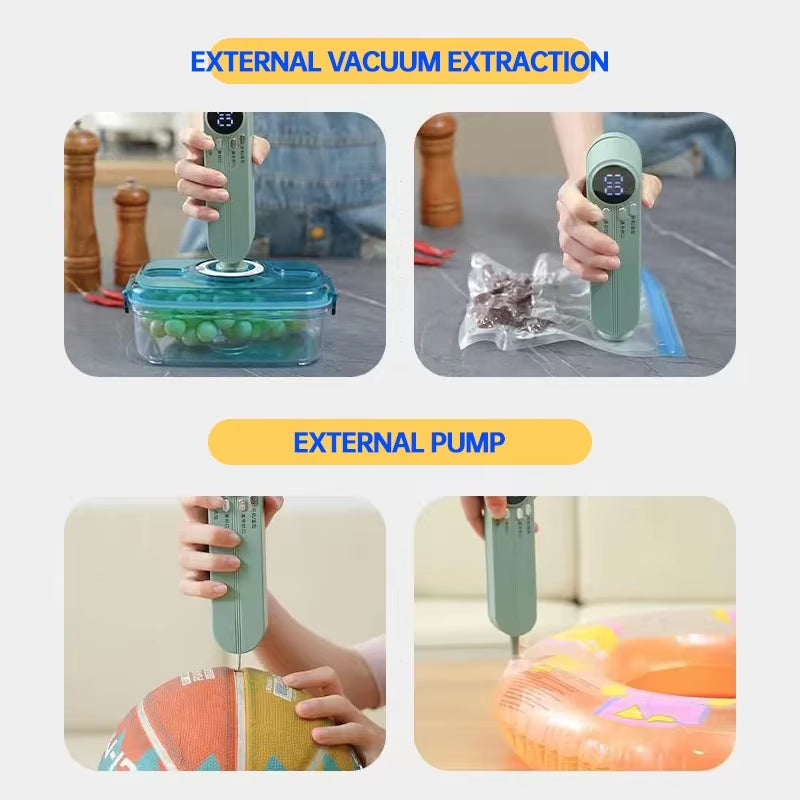 Simple Operation Vacuum Sealer Machine Bag Rolls Food Sealer Compact Food Preservation System with Vacuum Bags