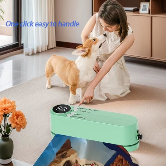 Simple Operation Vacuum Sealer Machine Bag Rolls Food Sealer Compact Food Preservation System with Vacuum Bags