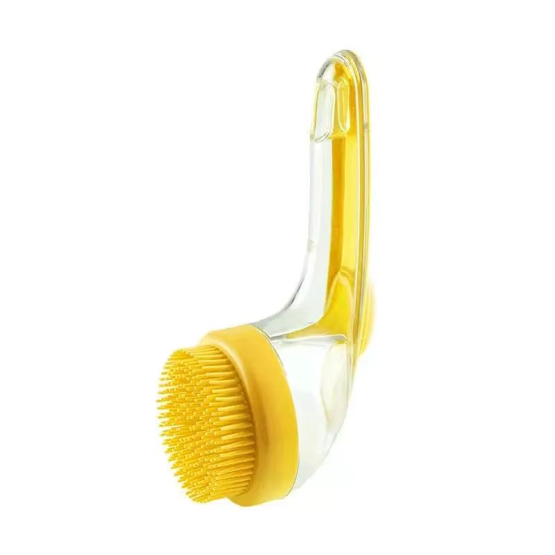 2026 New 2-In-1 Pet Bath & Grooming Deshedding Brush with Built-In Soap Dispenser Long Handle for Dogs Cats Bath