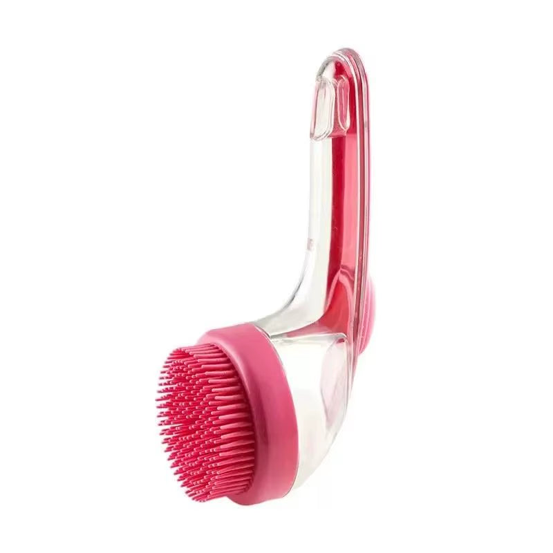2026 New 2-In-1 Pet Bath & Grooming Deshedding Brush with Built-In Soap Dispenser Long Handle for Dogs Cats Bath